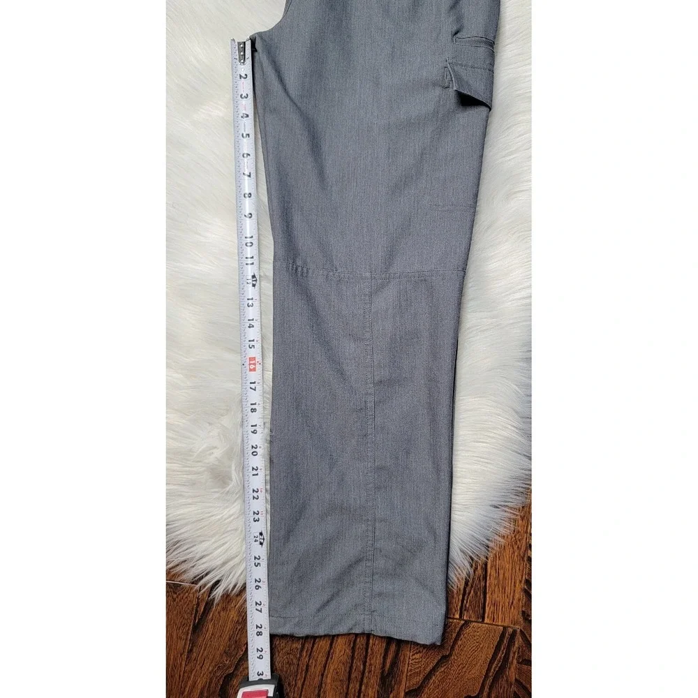 FIGS Kade Cargo Drawstring Gray Straight Leg Scrub Pants Women's Size Medium